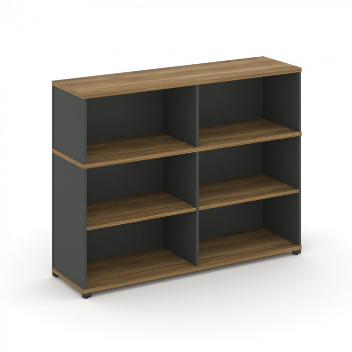 Концепт Стеллаж опорный/приставной с надставкой низ. CN.SOPO-007 Сандал Янтарный/Антрацит/Металл Ант