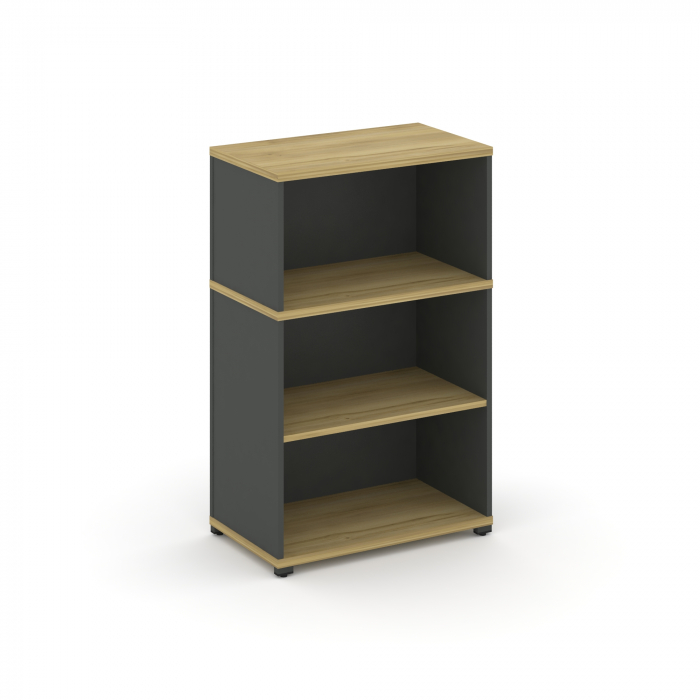 Concept Стеллаж опорный/приставной с надставкой низ. CN.SOPO-003 Дуб Винченцо/Антрацит/Металл Антрац