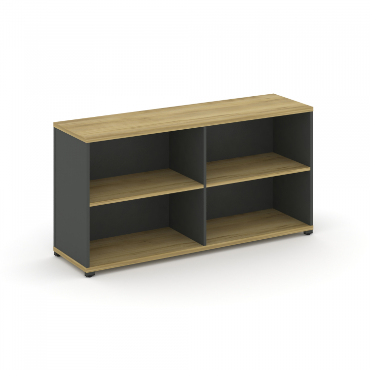 Concept Стеллаж опорный/приставной CN.SOPO-005 Дуб Винченцо/Антрацит/Металл Антрацит 1480*420*750