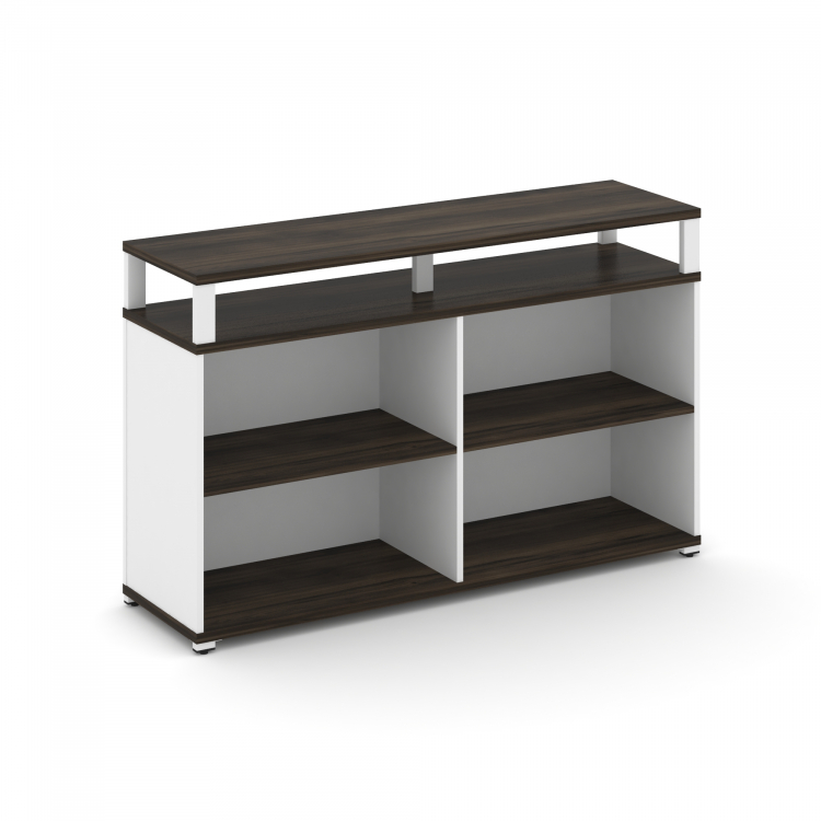 Concept Стеллаж опорный/приставной с верх. горизонтом CN.SOPO-006 Дуб Мали/Белый Бриллиант/Металл Б