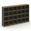 Concept Стеллаж 6 узких секций, 4 ниши CN.STU-460 Сандал Янтарный/Антрацит/Металл Антрацит 2500*420*