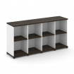 Concept Стеллаж 4 узкие секции, 2 ниши CN.STU-240 Дуб Мали/Белый Бриллиант/Металл Черный 1668*420*81