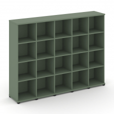 Concept Стеллаж 5 узких секций, 4 ниши CN.STU-450 Кобо/Металл Черный 2084*420*1554