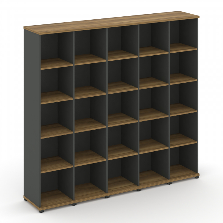 Concept Стеллаж 5 узких секций, 5 ниш CN.STU-550 Сандал Янтарный/Антрацит/Металл Антрацит 2084*420*1