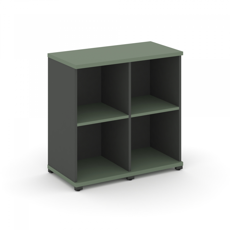 Concept Стеллаж 2 узкие секции, 2 ниши CN.STU-220 Кобо/Антрацит/Металл Антрацит 836*420*818