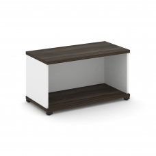 Concept Стеллаж 1 широкая секция, 1 ниша CN.STS-110 Дуб Мали/Белый Бриллиант/Металл Черный 836*420*4