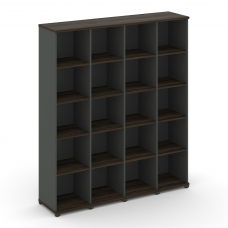 Concept Стеллаж 4 узкие секции, 5 ниш CN.STU-540 Дуб Мали/Антрацит/Металл Антрацит 1668*420*1922