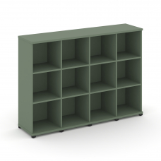 Concept Стеллаж 4 узкие секции, 3 ниши CN.STU-340 Кобо/Металл Черный 1668*420*1186