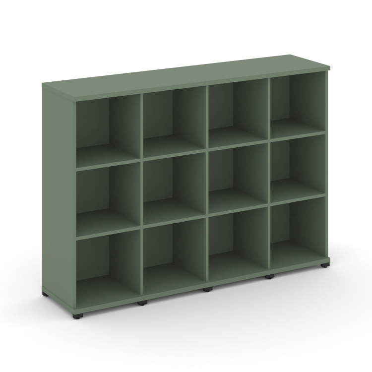 Concept Стеллаж 4 узкие секции, 3 ниши CN.STU-340 Кобо/Металл Черный 1668*420*1186