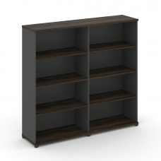 Concept Стеллаж 2 широкие секции, 4 ниши CN.STS-420 Дуб Мали/Антрацит/Металл Антрацит 1668*420*1554