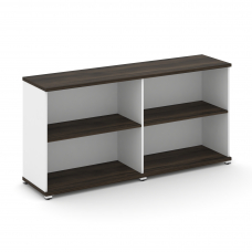 Concept Стеллаж 2 широкие секции, 2 ниши CN.STS-220 Дуб Мали/Белый Бриллиант/Металл Белый 1668*420*8