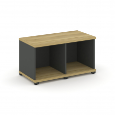 Concept Стеллаж 2 узкие секции, 1 ниша CN.STU-120 Дуб Винченцо/Антрацит/Металл Антрацит 836*420*450