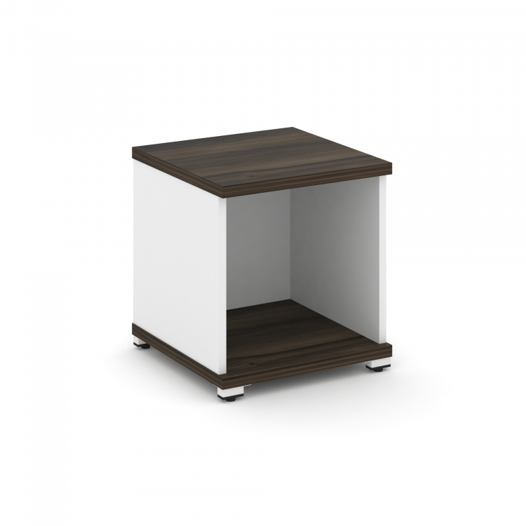 Concept Стеллаж 1 узкая секция, 1 ниша CN.STU-110 Дуб Мали/Белый Бриллиант/Металл Белый 420*420*450