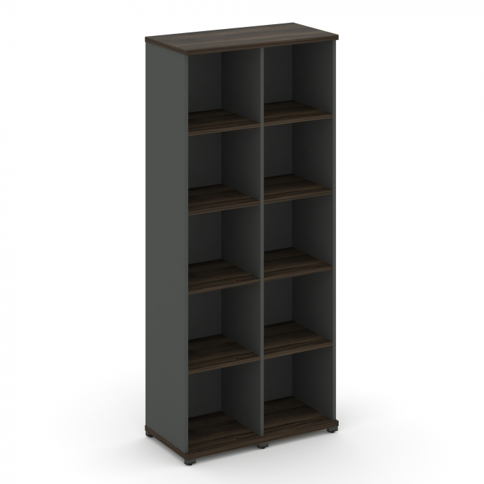 Концепт Стеллаж 2 узкие секции, 5 ниш CN.STU-520 Дуб Мали/Антрацит/Металл Антрацит 836*420*1922