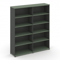 Concept Стеллаж 2 широкие секции, 5 ниш CN.STS-520 Кобо/Антрацит/Металл Антрацит 1668*420*1922