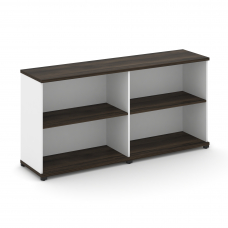 Concept Стеллаж 2 широкие секции, 2 ниши CN.STS-220 Дуб Мали/Белый Бриллиант/Металл Черный 1668*420*