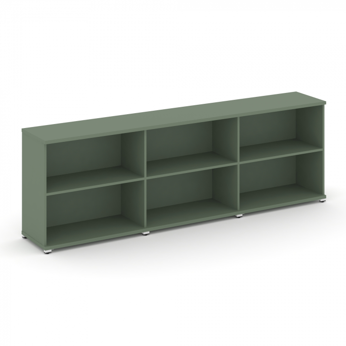 Concept Стеллаж 3 широкие секции, 2 ниши CN.STS-230 Кобо/Металл Белый 2500*420*818