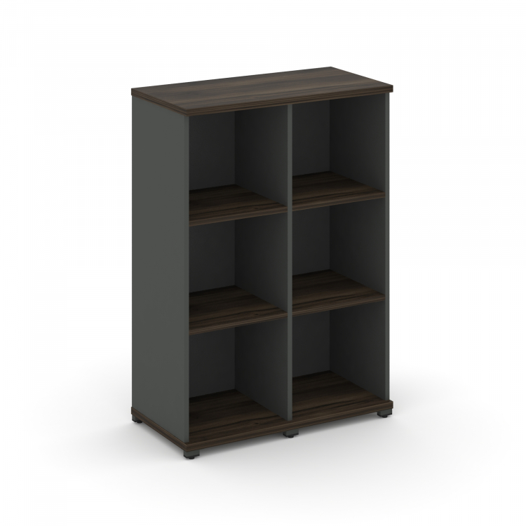 Concept Стеллаж 2 узкие секции, 3 ниши CN.STU-320 Дуб Мали/Антрацит/Металл Антрацит 836*420*1186