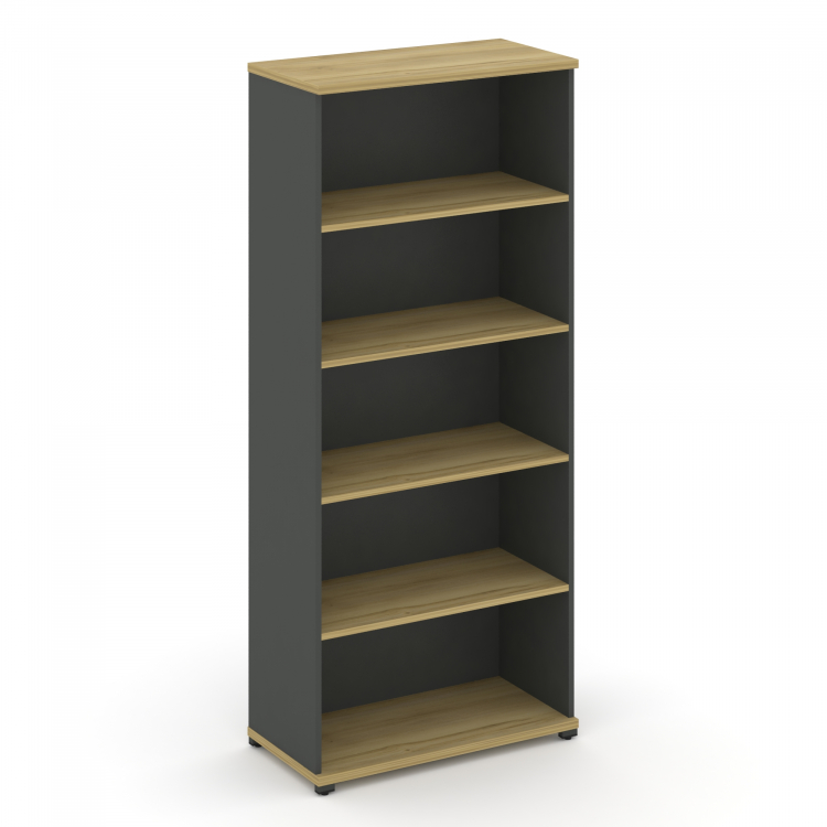 Concept Стеллаж 1 широкая секция, 5 ниш CN.STS-510 Дуб Винченцо/Антрацит/Металл Антрацит 836*420*192