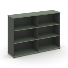 Concept Стеллаж 2 широкие секции, 3 ниши CN.STS-320 Кобо/Антрацит/Металл Антрацит 1668*420*1186