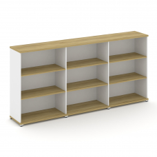 Concept Стеллаж 3 широкие секции, 3 ниши CN.STS-330 Дуб Винченцо/Белый Бриллиант/Металл Белый 2500*4