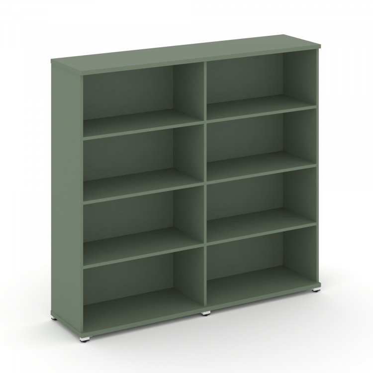 Concept Стеллаж 2 широкие секции, 4 ниши CN.STS-420 Кобо/Металл Белый 1668*420*1554