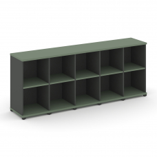 Concept Стеллаж 5 узких секций, 2 ниши CN.STU-250 Кобо/Антрацит/Металл Антрацит 2084*420*818