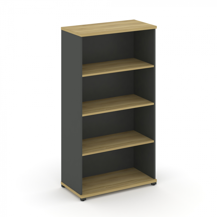 Concept Стеллаж 1 широкая секция, 4 ниши CN.STS-410 Дуб Винченцо/Антрацит/Металл Антрацит 836*420*15