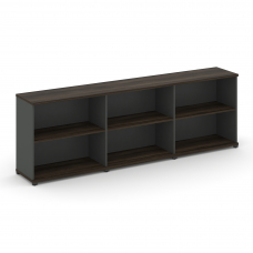 Concept Стеллаж 3 широкие секции, 2 ниши CN.STS-230 Дуб Мали/Антрацит/Металл Антрацит 2500*420*818