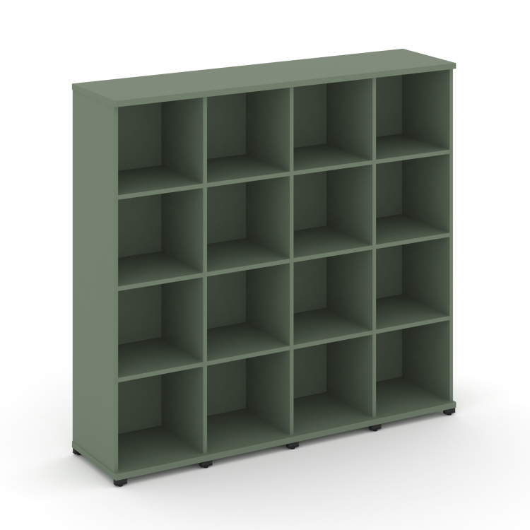 Concept Стеллаж 4 узкие секции, 4 ниши CN.STU-440 Кобо/Металл Черный 1668*420*1554