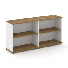 Concept Стеллаж 2 широкие секции, 2 ниши CN.STS-220 Сандал Янтарный/Белый Бриллиант/Металл Белый 166