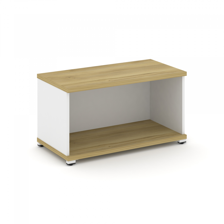 Concept Стеллаж 1 широкая секция, 1 ниша CN.STS-110 Дуб Винченцо/Белый Бриллиант/Металл Белый 836*42