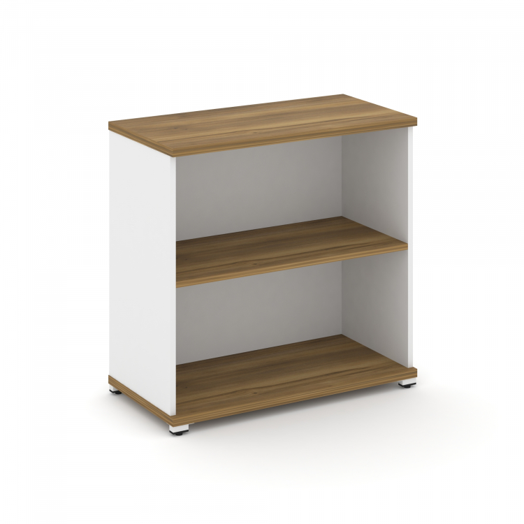 Concept Стеллаж 1 широкая секция, 2 ниши CN.STS-210 Сандал Янтарный/Белый Бриллиант/Металл Белый 836