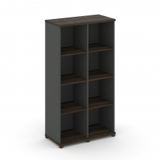 Concept Стеллаж 2 узкие секции, 4 ниши CN.STU-420 Дуб Мали/Антрацит/Металл Антрацит 836*420*1554