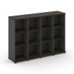 Concept Стеллаж 4 узкие секции, 3 ниши CN.STU-340 Дуб Мали/Антрацит/Металл Антрацит 1668*420*1186