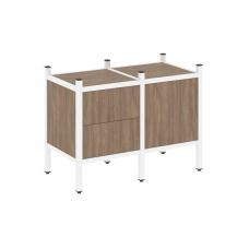 Loft Прямой стеллаж VR.L-01 Дуб Аризона/Металл Белый 862*446*636