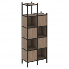 Loft Прямой стеллаж VR.L-20 Дуб Аризона/Металл Черный 862*446*2280