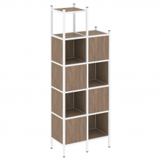 Loft Прямой стеллаж VR.L-20 Дуб Аризона/Металл Белый 862*446*2280