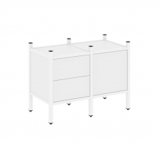 Loft Прямой стеллаж VR.L-01 Белый Бриллиант/Металл Белый 862*446*636