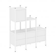 Loft Прямой стеллаж VR.L-12 Белый Бриллиант/Металл Белый 1278*446*1458