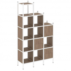 Loft Прямой стеллаж VR.L-21 Дуб Аризона/Металл Белый 1278*446*2280