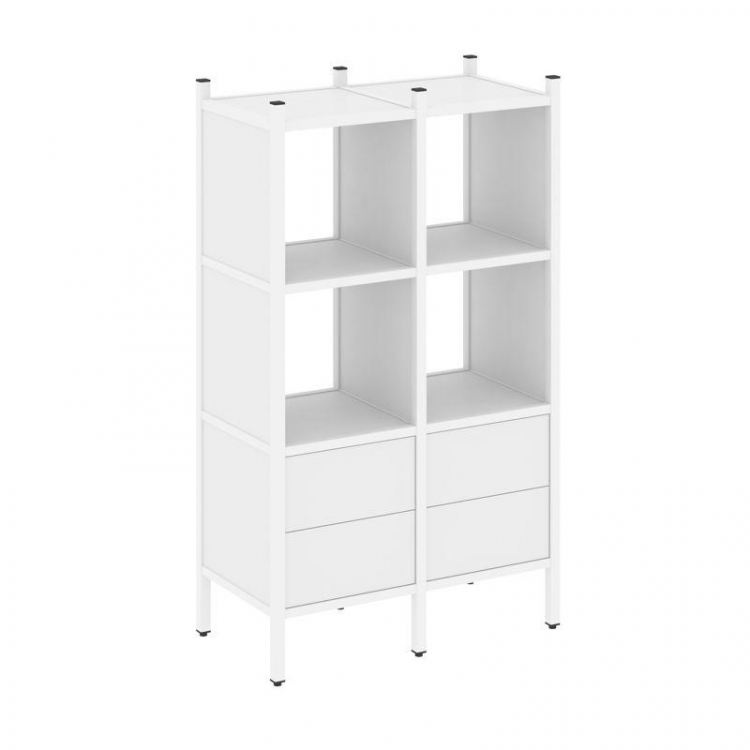 Loft Прямой стеллаж VR.L-03 Белый Бриллиант/Металл Белый 862*446*1458