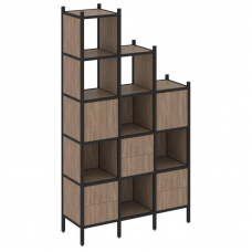 Loft Прямой стеллаж VR.L-22 Дуб Аризона/Металл Черный 1278*446*2280