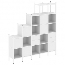 Loft Прямой стеллаж VR.L-25 Белый Бриллиант/Металл Белый 2110*446*2280