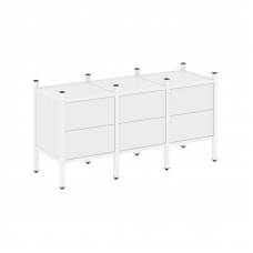 Loft Прямой стеллаж VR.L-06 Белый Бриллиант/Металл Белый 1278*446*636