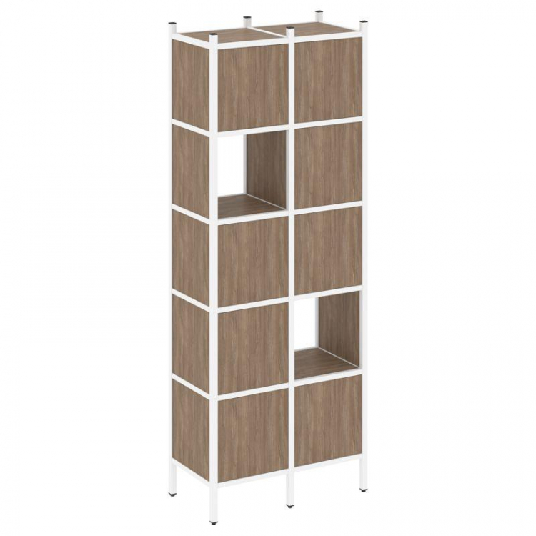 Loft Прямой стеллаж VR.L-05 Дуб Аризона/Металл Белый 862*446*2280