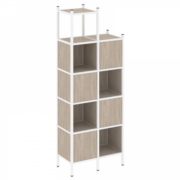 Loft Прямой стеллаж VR.L-20 Дуб Аттик/Металл Белый 862*446*2280