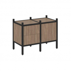 Loft Прямой стеллаж VR.L-01 Дуб Аризона/Металл Черный 862*446*636