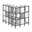 Loft Угловой внешний стеллаж наборный VR.L-52 Белый Бриллиант/Металл Черный 1694*1278*1458