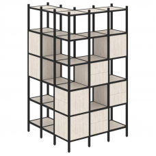Loft Угловой внешний стеллаж наборный VR.L-53 Денвер Светлый/Металл Черный 1278*1278*2280